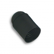 Portalampada e 27 liscio nero