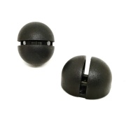 Reggimensola in plastica nero 2 pezzi Confalonieri