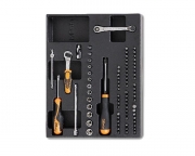 Set inserti e bussole da 81pz. con cacciavite portainserti a cricchetto in termoformato Beta