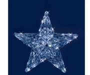 Stella natalizia luminosa con decori Diamond Rosa Trade