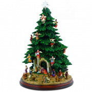 Albero di Natale con presepe Rosa Trade