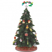 Albero di Natale rotante con addobbi luci e sinfonie natalizie Rosa Trade