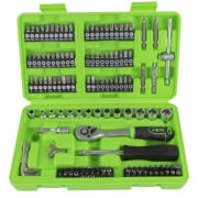 Cacciavite chiave a cricchetto con inserti e punte da 130 Pz