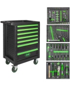 Carrello porta attrezzi 7 cassetti assortito con 172 utensili 53904 Jbm