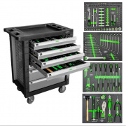 Carrello porta attrezzi 7 cassetti assortito con 172 utensili