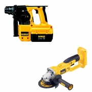 Tassellatore a batteria Dewalt sds plus litio con smeriglitrice 36 v set dc415kn