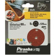 Dischi abrasivi 125 mm grana 80 per levigatrici Black and decker