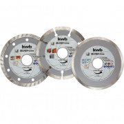 Dischi diamantati set da 3 pz 115 mm Kwb