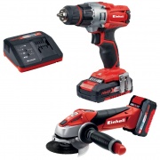 Einhell TE-TK 18 Li Kit Smerigliatrice e trapano a batteria due batterie 1.5 e 3.0 Ah
