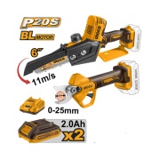 Minisega a batteria e forbici da pota a batteria con due batterie 20V Ingco