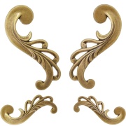 Maniglia per mobili in stile classico linea decor serie 62 Dx Sx