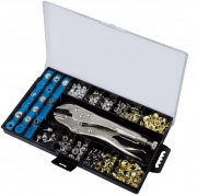 Pinza per occhielli e bottoni Ribimex Prbpmkit