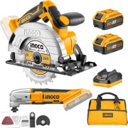 Sega circolare e multifunzione a batteria (2x4.0Ah) Combo Cut Ingco 