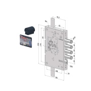 Serratura per porte blindate ad infilare 63 mm Securemme