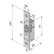 Serratura porta alluminio 15mm con rullo Welka 11415010
