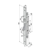 Serratura per porte in alluminio 30 mm con chiave a spillo Welka 26030100