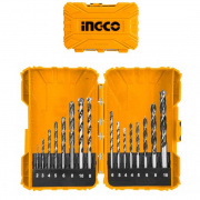 Set 16 punte trapano per muratura legno e metallo Ingco AKDL11601