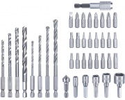 Set di inserti e punte con attacco esagonale da 39 pz Kwb