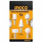 Set di smerigliatura per minitrapano 5 pz Ingco AKB0501