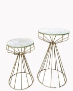 Tavolini in metallo per eventi set 2 pezzi Cone Made in Italy