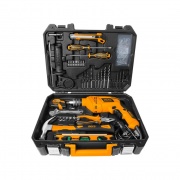 Trapano a percussione 650 Watt in valigetta con 101 utensili e accessori Ingco