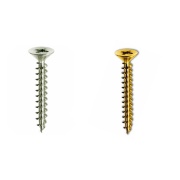 Viti Per Legno 4 x 25 mm Zincate e Ottonate Testa Svasata 500 Pz