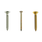 Viti Per Legno 4 x 50 mm Zincate,Tropicalizzate e Ottonate Testa Svasata 200 Pz