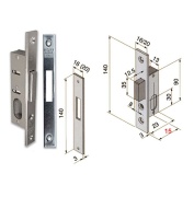 Serratura porta alluminio 15mm Welka 11215010